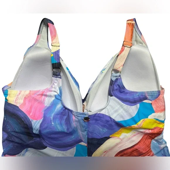 ARTESANDS plus size 16 one piece swimsuit fits D-G cup NWT - Picture 9 of 15